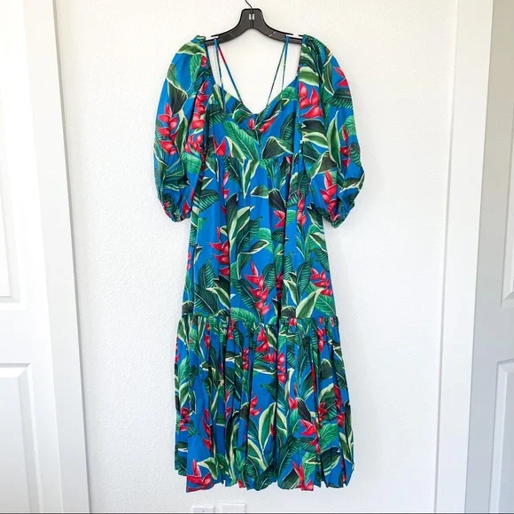 Anthropologie FARM Rio Dream Garden Midi Dress - Picture 9 of 10